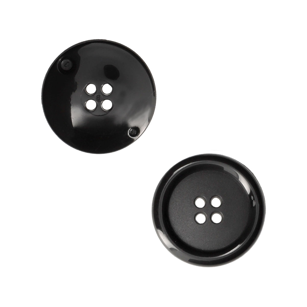 Boutons couture noir 15, 20, 22 mm